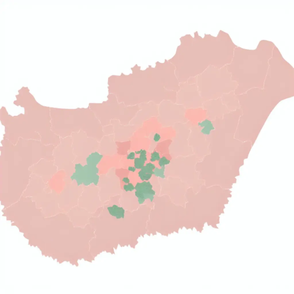 Roseline Flowers kiszállítási területeinek térképes áttekintése Budapesten és környékén.